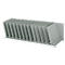 Gray heat sink with fins. Detailed shot. Good for heat dissipation.