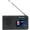 Soundmaster DAB+ radio met Bluetooth®, kleurenscherm, oplaadbare batterij, USB-C, wekkerfunctie, B 123 x D 25 x H 65 mm