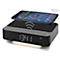 Soundmaster® Uhrenradio UR250AN, DAB+/UKW, 20 Festsenderspeicher, Qi-Ladefunktion, USB, Kopfhöreranschluss, schwarz-grau