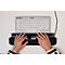 Souris BakkerElkhuizen ErgoSlider+, centrale, ergonomique, filaire, barre de défilement, 4 boutons, USB-A/USB-C, gris-noir