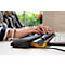 Souris BakkerElkhuizen ErgoSlider+, centrale, ergonomique, filaire, barre de défilement, 4 boutons, USB-A/USB-C, gris-noir
