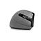 Souris ergonomique grise, avec molette et port USB-C. Sur fond blanc.
