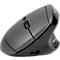 Souris ergonomique grise avec une surface noire. Elle a une forme verticale et plusieurs boutons.