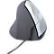 Souris verticale BakkerElkhuizen Handshake Mouse, cordée, pour gauchers, ergonomique, 2 boutons et molette de défilement, 400-3200 dpi, noir-argent