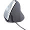 Souris verticale BakkerElkhuizen Handshake Mouse, filaire, pour droitiers, ergonomique, 2 boutons et molette de défilement, 400-3200 dpi, noir-argent