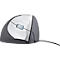Souris verticale BakkerElkhuizen Handshake Mouse, filaire, pour droitiers, ergonomique, 2 boutons et molette de défilement, 400-3200 dpi, noir-argent