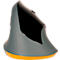 Souris verticale BakkerElkhuizen PRF, sans fil, ergonomique, jusqu'à 20 m, espace de rangement pour le récepteur radio, noir/gris foncé