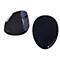 Souris verticale Evoluent4 BakkerElkhuizen, sans fil, pour droitiers, noir/bleu, + tapis souris The Egg