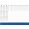 Sous-main avec clapet en plastique, bleu, 50 feuilles