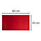 Surface rectangulaire rouge avec dimensions : 60 cm x 35 cm.
