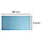 Surface rectangulaire bleu clair. Dimensions : 90 cm x 43 cm.