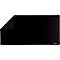 Ordinateur portable sur support, carnet avec stylo sur tapis noir.