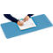 Sous-main Sigel, utilisable des deux côtés, enroulable, pour tous types de souris, L 800 x P 2 x H 300 mm, simili cuir, bleu-vert