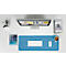 Sous-main Sigel, utilisable des deux côtés, enroulable, pour tous types de souris, L 800 x P 2 x H 300 mm, simili cuir, bleu-vert