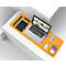 Sous-main Sigel, utilisable des deux côtés, enroulable, pour tous types de souris, L 800 x P 2 x H 300 mm, simili cuir, jaune-gris