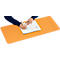 Sous-main Sigel, utilisable des deux côtés, enroulable, pour tous types de souris, L 800 x P 2 x H 300 mm, simili cuir, jaune-gris