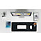 Sous-main Sigel, utilisable des deux côtés, enroulable, pour tous types de souris, L 800 x P 2 x H 300 mm, simili cuir, noir-noir
