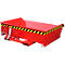 Spaanbak Bauer SMGU 610, olie- & waterdicht gelast, 610 l, rood