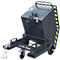 Späne-Kippbehälter Bauer SKW-ET 250, Stahl, schwarz, B 1115 x T 820 x H 1090 mm, 250 l, bis 300 kg, Rollen, manuelles Kippen, mit Einfahrttaschen