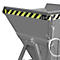 Späne-Kippmulde Bauer SKS 400, Stahl, grau, B 1220 x T 1050 x H 1115 mm, 400 l, bis 1000 kg, Rollen, Ablasshahn, Manuelle Kippvorrichtung
