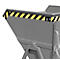 Späne-Kippmulde Bauer SKS 550, Stahl, grau, B 1250 x T 1200 x H 1170 mm, 550 l, bis 1000 kg, Rollen, Ablasshahn, Manuelle Kippvorrichtung