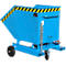 Spanencontainer Bauer SKW-ET 400, staal, blauw, B 1320 x D 900 x H 1090 mm, 400 l, tot 300 kg, rollen, handmatig kiepen, met inrijvakken