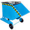 Spanencontainer Bauer SKW-ET 400, staal, blauw, B 1320 x D 900 x H 1090 mm, 400 l, tot 300 kg, rollen, handmatig kiepen, met inrijvakken