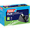 Tesafilm-Verpackung mit Klebebandabroller. Aufschrift: "tesa FILM CLEAR RECYCLED DESK DISPENSER ECONOMY".
