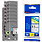 Sparset Schriftbandkassetten Brother TZe-241, selbstklebend, L 8 m x B 18 mm, weiß/schwarz, 6 + 1 GRATIS