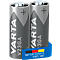 Two VARTA V23GA batteries. Gray cylinders with plus signs and VARTA lettering. On a blue banner: Battery Experts since 1887.