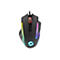Schwarze Gaming-Maus von Speedlink mit farbiger RGB-Beleuchtung auf weißem Hintergrund.
