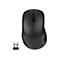 Souris sans fil, noire avec récepteur USB. Le mot Speedlink est sur la souris.