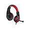 Schwarzes Gaming-Headset mit roten Akzenten an Kopfbügel und Ohrmuscheln, Schriftzug Legatos Stereo Sound.