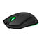 Schwarze Gaming-Maus von Speedlink mit leuchtend grünem Scrollrad und LED-Akzent vor weißem Hintergrund.