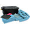 Spill noodset in rolkoffer met afneembaar deksel, 132 stuks, oliebindend blauw, inhoud 150 L