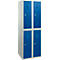 Spind, Stahlblech, Breite 315 mm, Sicherheitsdrehriegelverschluss, montiert, enzianblau