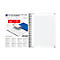 Spiraalboek Oxford Smart Black A5, zachte kaft, geblokt, 90 vel, SCRIBZEE®-compatibel, 5 stuks.