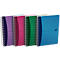 Spiralbuch OXFORD Office Urban Mix A6, Format A6, Doppelbindung, 90 Blatt kariert, ohne Mikroperforation, weiß, EU ECO Label PEFC, farbsortierte Deckel, 10 Stück