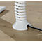 Spirale pour câbles, hauteur d'extension 1300 mm, Ø 90 mm, vertical jusqu'au sol, universel, plastique, blanc