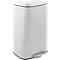 SPIRELLA Poubelle à pédale AKIRA, 50 litres, mécanisme à pédale, L 297 x L 427 x H 643 mm, blanc