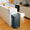 SPIRELLA Poubelle à pédale AKIRA, 50 litres, mécanisme à pédale, L 297 x L 427 x H 643 mm, gris