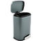 SPIRELLA Treteimer AKIRA, 12 Liter, Tretmechanismus, L 280 x B 193 x H 379 mm, grau