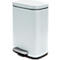 SPIRELLA Treteimer AKIRA, 12 Liter, Tretmechanismus, L 280 x B 193 x H 379 mm, weiss