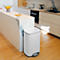 SPIRELLA Treteimer AKIRA, 50 Liter, Tretmechanismus, B 297 x L 427 x H 643 mm, weiss
