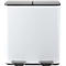 SPIRELLA Treteimer ALIYA, 2 x 20 Liter, Tretmechanismus, L 450 x B 300 x H 510 mm, matt/taupe