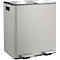 SPIRELLA Treteimer ALIYA, 2 x 20 Liter, Tretmechanismus, L 450 x B 300 x H 510 mm, matt/taupe