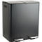 SPIRELLA Treteimer ALIYA, 2 x 20 Liter, Tretmechanismus, L 450 x B 300 x H 510 mm, schwarz/matt