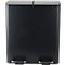 SPIRELLA Treteimer ALIYA, 2 x 20 Liter, Tretmechanismus, L 450 x B 300 x H 510 mm, schwarz/matt