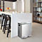 SPIRELLA Treteimer ALIYA, Edelstahl, 2 x 20 Liter, Tretmechanismus, L 450 x B 300 x H 510 mm