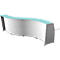 Spirit receptiebalie, 2 elementen, golfvormig, wit